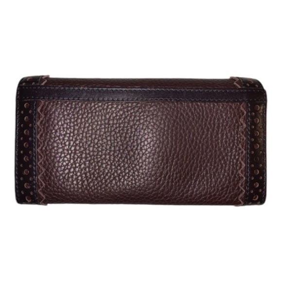 BURBERRY Pebbled Leather Long Wallet, Brown, 7.5”x4” x 1” - Picture 10 of 10